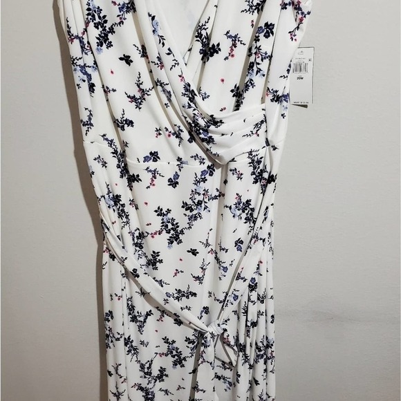 Ralph lauren supplice faux wrap belted midi dress plus size 20W new!!! - Picture 2 of 10